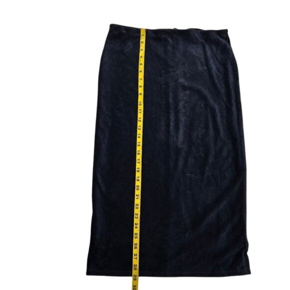 UO Copperative Navy Blue Stretch Corduroy Knee Length Full Zip Skirt Large - Picture 12 of 12